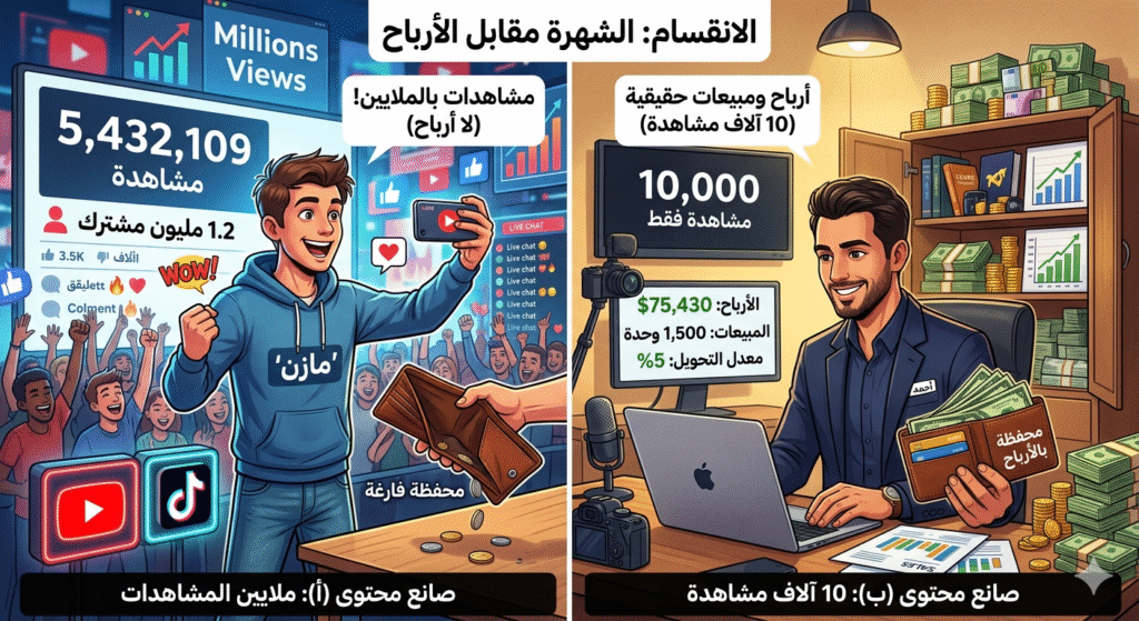 1775287704443-1024x559 خوارزمية الثراء: كيف تحول الفيديوهات القصيرة (تيك توك وريلز) إلى ماكينة مبيعات في 2026؟