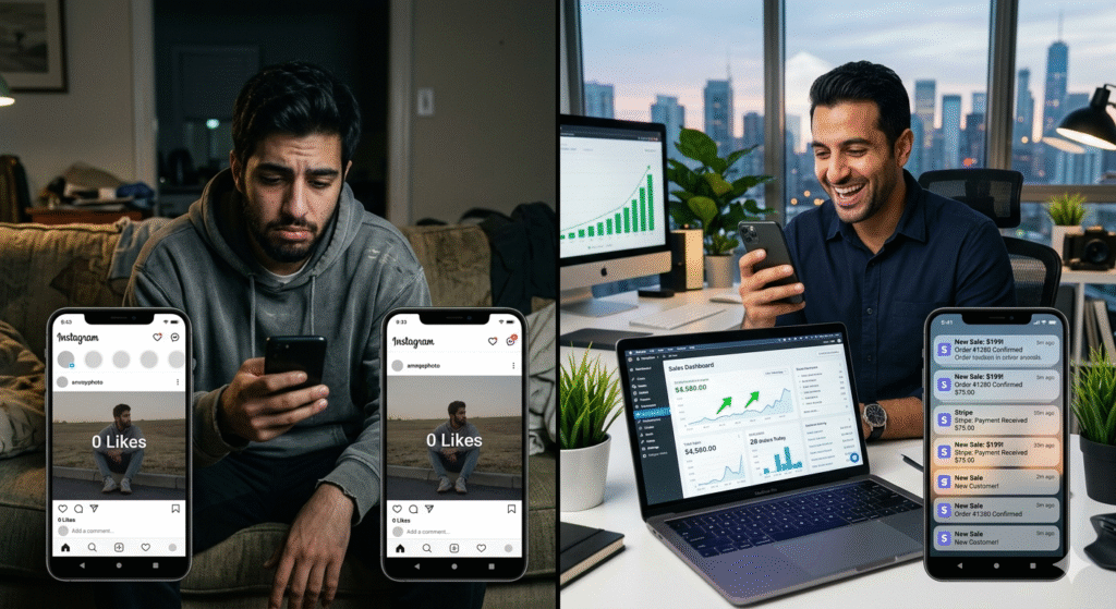 1775294027543-1024x559 الربح من إنستغرام في 2026: كيف تحول حسابك إلى "مندوب مبيعات آلي"؟ (بعيداً عن وهم المتابعين)